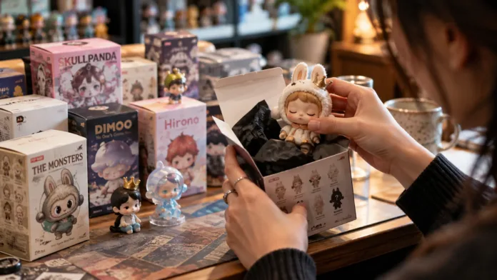 سيكولوجية Blind Box: جامع مقتنيات يفتح صندوق مفاجآت ويخرج دمية صغيرة بين مجموعات صناديق الألعاب